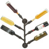 Mauro Ferretti botellero de pared Manhattan 6 plazas 27x15x55 cm cobre negro