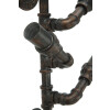 Mauro Ferretti botellero de pared Manhattan 6 plazas 27x15x55 cm cobre negro
