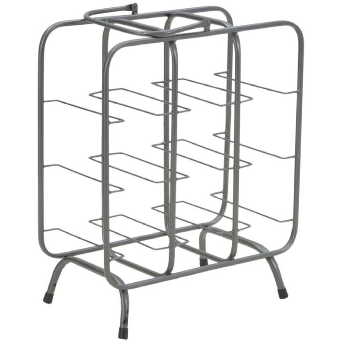 Mauro Ferretti botellero cuadrado 9 plazas 40x23x47,5 cm gris oscuro