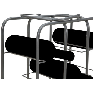 Mauro Ferretti botellero cuadrado 9 plazas 40x23x47,5 cm gris oscuro