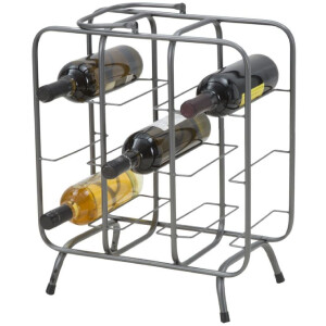 Mauro Ferretti botellero cuadrado 9 plazas 40x23x47,5 cm gris oscuro