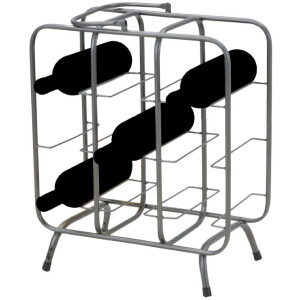 Mauro Ferretti botellero cuadrado 9 plazas 40x23x47,5 cm gris oscuro