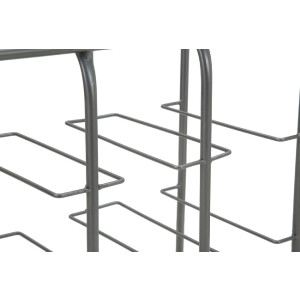 Mauro Ferretti botellero cuadrado 9 plazas 40x23x47,5 cm gris oscuro