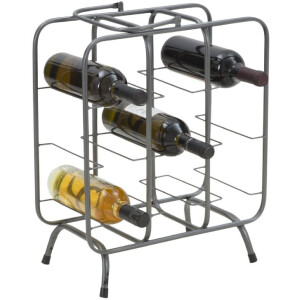 Mauro Ferretti botellero cuadrado 9 plazas 40x23x47,5 cm gris oscuro