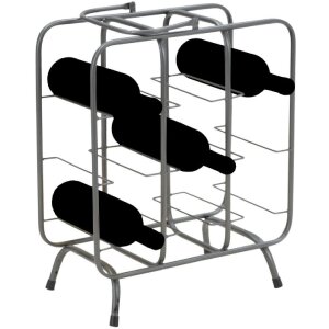 Mauro Ferretti botellero cuadrado 9 plazas 40x23x47,5 cm gris oscuro