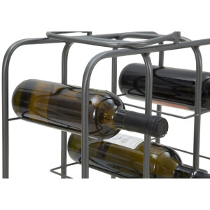 Mauro Ferretti botellero cuadrado 9 plazas 40x23x47,5 cm gris oscuro