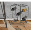 Mauro Ferretti botellero cuadrado 9 plazas 40x23x47,5 cm gris oscuro