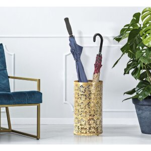 Paragüero Mauro Ferretti Fiori Ø 24x42 cm oro