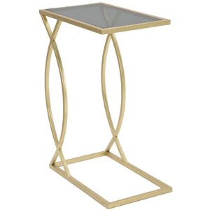 Mesa de sofá Mauro Ferretti 45,5x25,5x60 cm oro negro