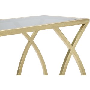 Mesa de sofá Mauro Ferretti 45,5x25,5x60 cm oro negro