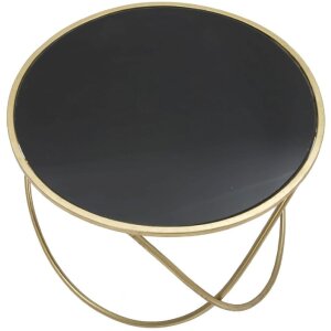Mesa auxiliar Mauro Ferretti Anillo Ø 60x45 cm oro negro