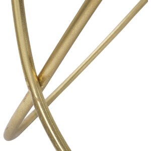 Mesa auxiliar Mauro Ferretti Anillo Ø 60x45 cm oro negro