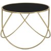 Mesa auxiliar Mauro Ferretti Anillo Ø 60x45 cm oro negro