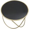 Mesa auxiliar Mauro Ferretti Anillo Ø 60x45 cm oro negro