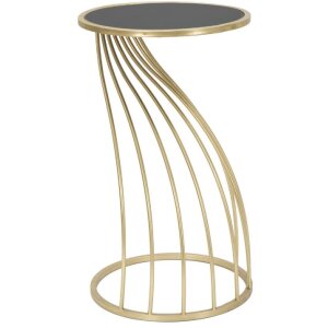 Mauro Ferretti Mesa auxiliar al ras Ø 35x60 cm oro negro