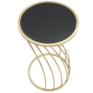 Mauro Ferretti Mesa auxiliar al ras Ø 35x60 cm oro negro