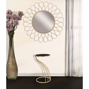 Mauro Ferretti Mesa auxiliar al ras Ø 35x60 cm oro negro