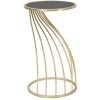 Mauro Ferretti Mesa auxiliar al ras Ø 35x60 cm oro negro