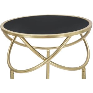 Mesa auxiliar Mauro Ferretti Anillo Ø 40x80 cm oro negro