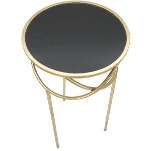 Mesa auxiliar Mauro Ferretti Anillo Ø 40x80 cm oro negro