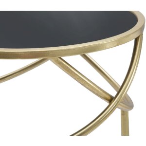 Mesa auxiliar Mauro Ferretti Anillo Ø 40x80 cm oro negro