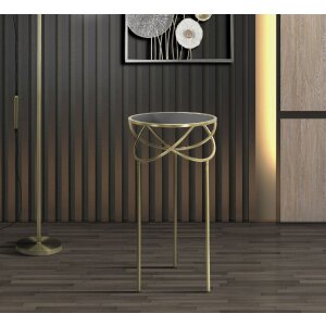 Mesa auxiliar Mauro Ferretti Anillo Ø 40x80 cm oro negro