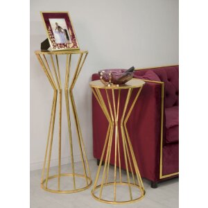 Mauro Ferretti mesa auxiliar Stick Glam Ø 38x100 cm oro