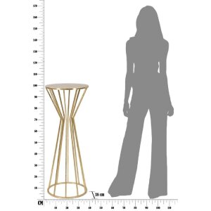 Mauro Ferretti mesa auxiliar Stick Glam Ø 38x100 cm oro