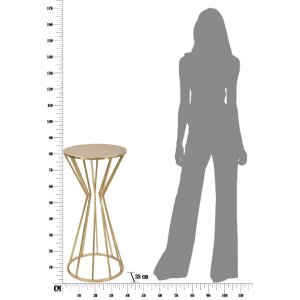 Mauro Ferretti mesa auxiliar Stick Glam Ø 38x80 cm oro