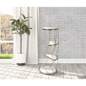Mauro Ferretti mesa teléfono Twisty Ø 38x86 cm oro