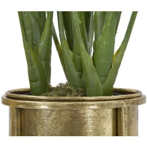 Jardinera Mauro Ferretti set de 2 Ø 27x62 y 21,5x52 cm oro