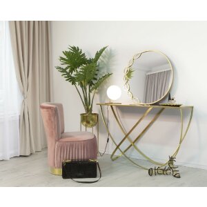 Jardinera Mauro Ferretti set de 2 Ø 27x62 y 21,5x52 cm oro
