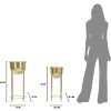 Jardinera Mauro Ferretti set de 2 Ø 27x62 y 21,5x52 cm oro