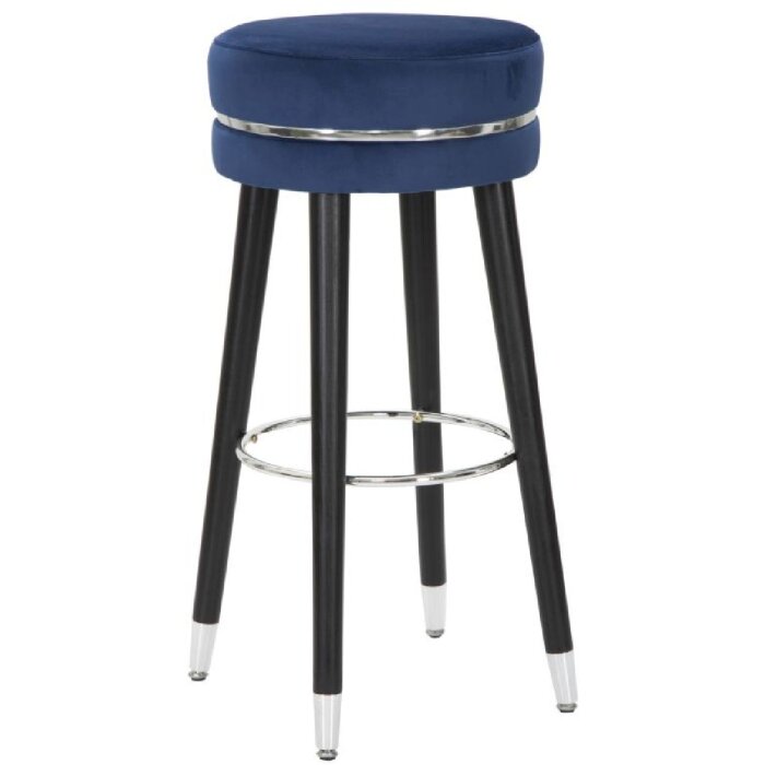 Mauro Ferretti taburete de bar Paris Ø 35x74 cm azul negro