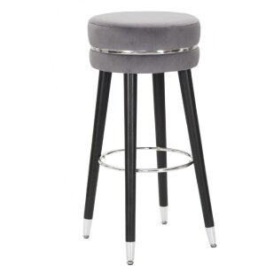 Mauro Ferretti taburete de bar Paris Ø 35x74 cm gris negro
