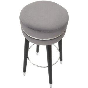 Mauro Ferretti taburete de bar Paris Ø 35x74 cm gris negro