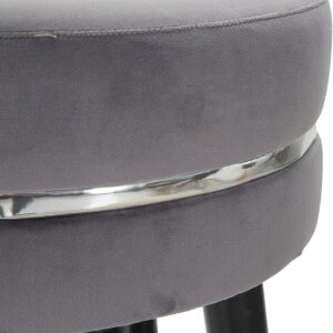 Mauro Ferretti taburete de bar Paris Ø 35x74 cm gris negro
