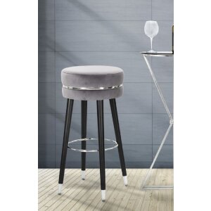 Mauro Ferretti taburete de bar Paris Ø 35x74 cm gris negro