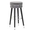 Mauro Ferretti taburete de bar Paris Ø 35x74 cm gris negro