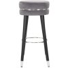 Mauro Ferretti taburete de bar Paris Ø 35x74 cm gris negro