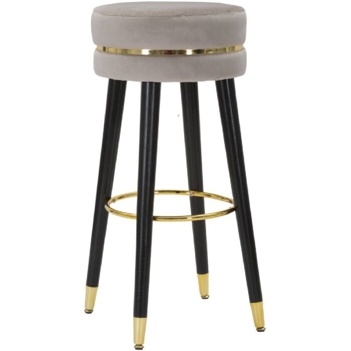 Mauro Ferretti taburete de bar Paris Ø 35x74 cm gris negro oro