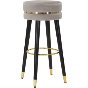 Mauro Ferretti taburete de bar Paris Ø 35x74 cm gris negro oro