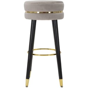 Mauro Ferretti taburete de bar Paris Ø 35x74 cm gris negro oro