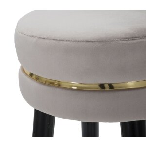 Mauro Ferretti taburete de bar Paris Ø 35x74 cm gris negro oro