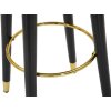 Mauro Ferretti taburete de bar Paris Ø 35x74 cm gris negro oro