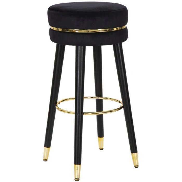 Mauro Ferretti taburete de bar Paris Ø 35x74 cm oro negro