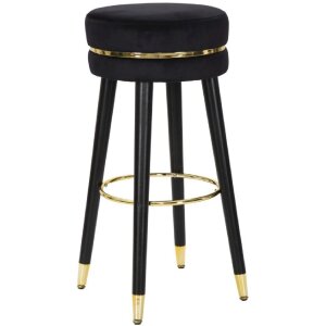 Mauro Ferretti taburete de bar Paris Ø 35x74 cm oro negro