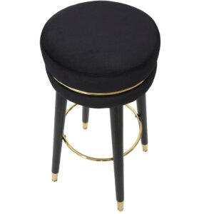 Mauro Ferretti taburete de bar Paris Ø 35x74 cm oro negro