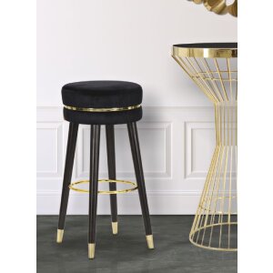 Mauro Ferretti taburete de bar Paris Ø 35x74 cm oro negro