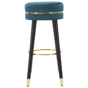Mauro Ferretti taburete de bar Paris Ø 35x74 cm oro petróleo negro